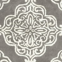 Ručno izrađeni glamurozni tepih od tamno sive Bjelokosti od 9568 dolara