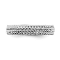 Prsten od sterling srebra od rodija veličine: 9; za odrasle i tinejdžere; za žene i muškarce