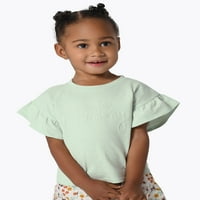 Moderni trenuci Gerber Toddler Girl Ruffled Top, 2-Pack, veličine 12m-5T