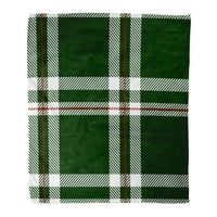 Zeleni crveni i bijeli karirani pokrivač od flanela s printom stolnjaka haljina od pokrivača proizvodi lagani ugodni plišani pahuljasti