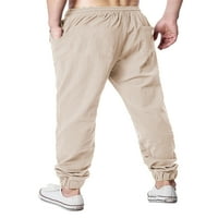 Muške hir hlače s džepovima, hlače s elastičnim strukom za slobodno vrijeme, joga hlače, jednobojna odjeća za slobodno vrijeme