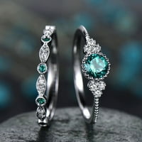 Zaručnički prsten za žene s dragim kamenjem i kubičnim cirkonijem