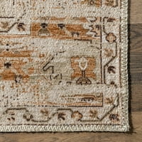 Perzijski tepih za pranje rublja u perilici rublja, 4'6', Bež