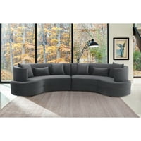 Sekcijska sofa, siva Tkanina