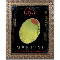 Zaštitni znak likovna umjetnost Olive martini I Canvas Art by Color Pekara, zlatni ukrašeni okvir