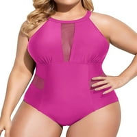 Chama plus size jedan Halter kupaći kostim za ženske kostim za kontrolu trbuha visokog struka