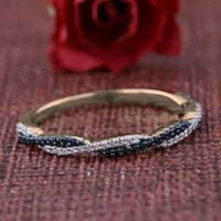 Kolekcija 10k ružičasti zlatni okrugli zaručnički prsten za žene od ružičastog zlata, veličina 9