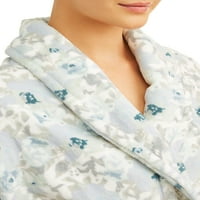 Ženski baršunasti ogrtač s printom u akvarelu