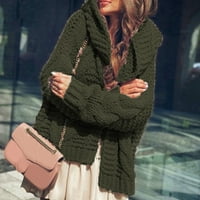 Pleteni vrhovi za žene za jesen i zimu, džemper s debelom iglom, ženski zadebljani modni široki kardigan, džemper za žene, kardigan,