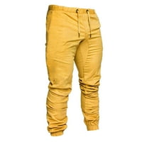 Modne muške Ležerne hlače za vježbanje trčanje na otvorenom jednobojne Radne hlače s više džepova Duge teretne hlače ulična odjeća