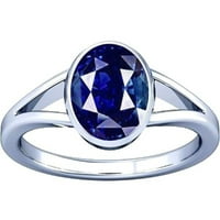 Divja Shakti 11.25-11. Srebrni prsten od plavog Safira s karatnim draguljem za muškarce i žene