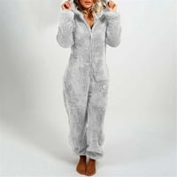 Ljetna rasprodaja Ženske haljine ženski kombinezon s kapuljačom s dugim rukavima pidžama ležerni zimski topli kombinezoni za spavanje