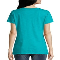 Ženska majica od pletiva u obliku nabora u obliku nabora